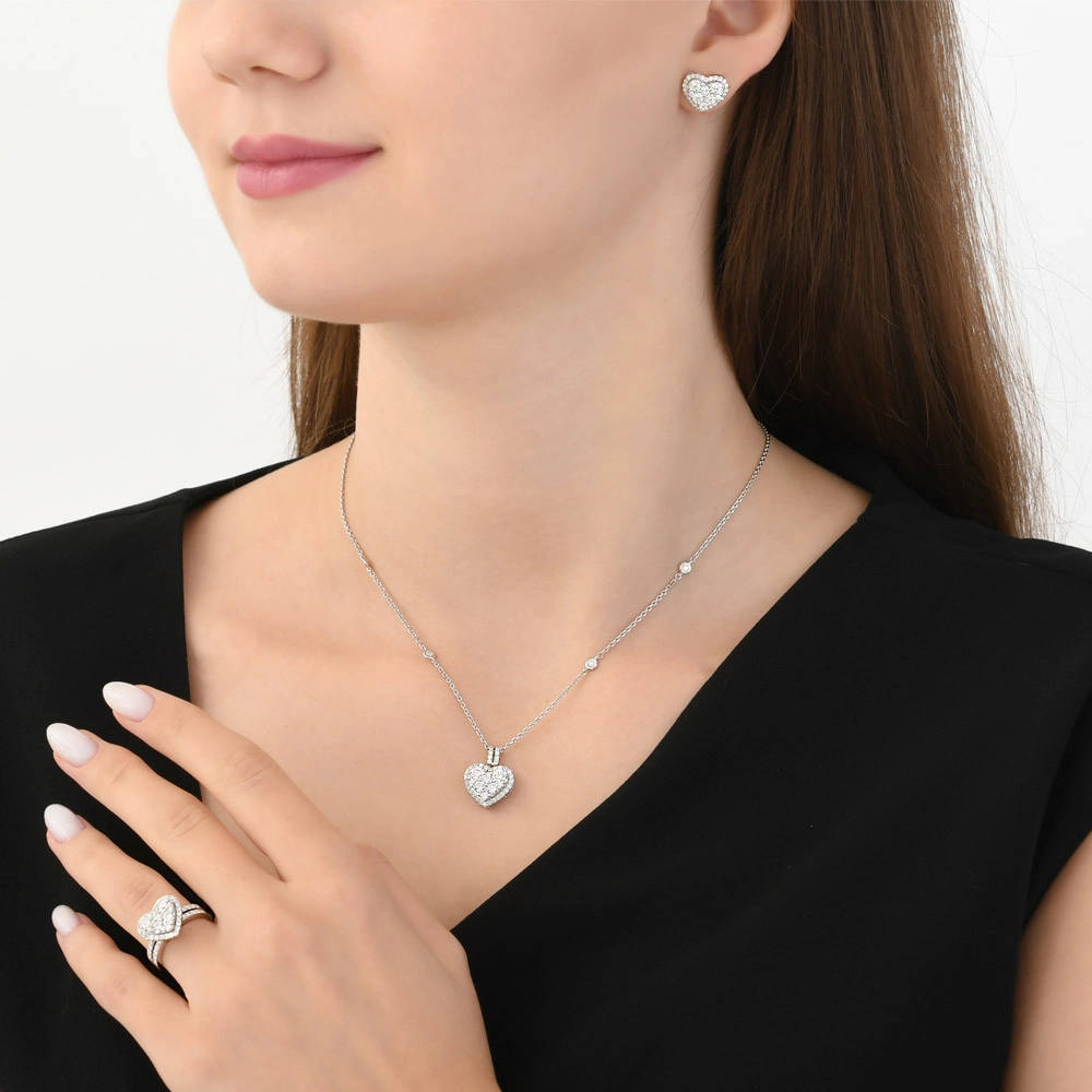 1.64 ct. Herz Diamant Ohrringe