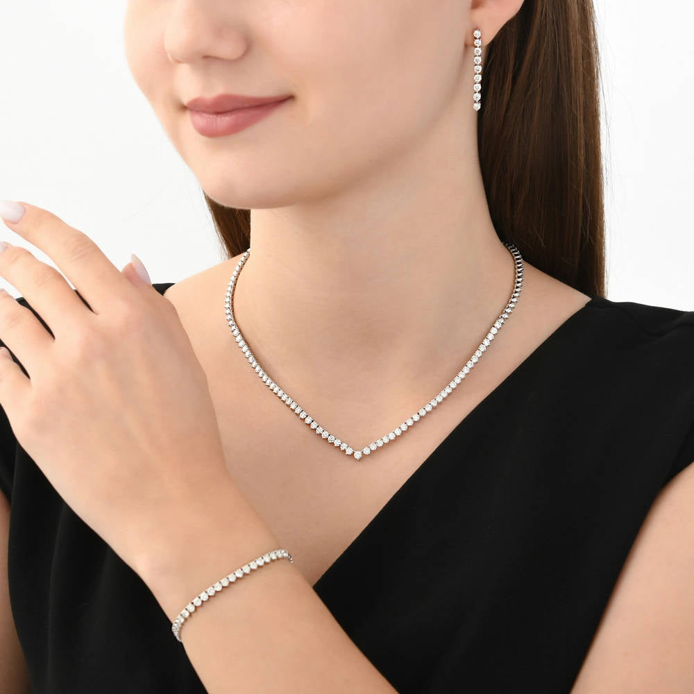 2.00 ct. Tennis Diamant Ohrringe