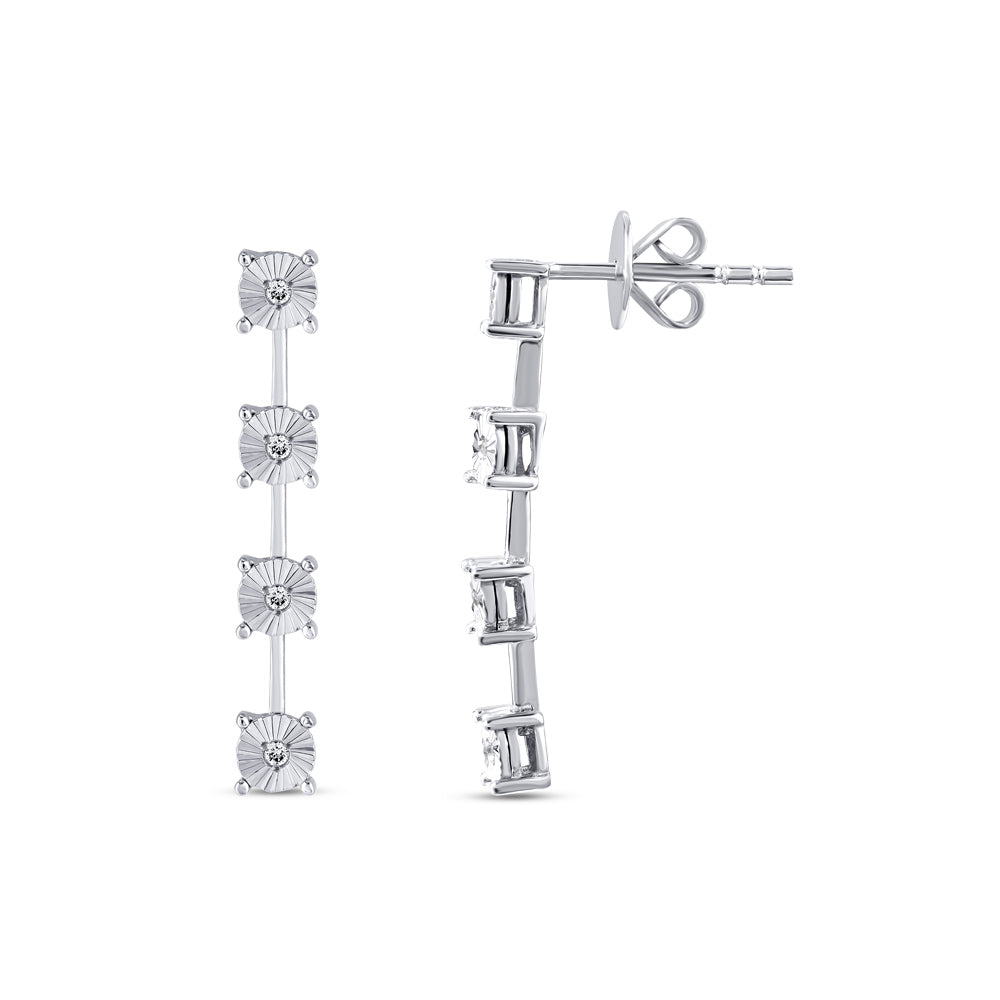 0.04 ct. Tennis Diamant Ohrringe