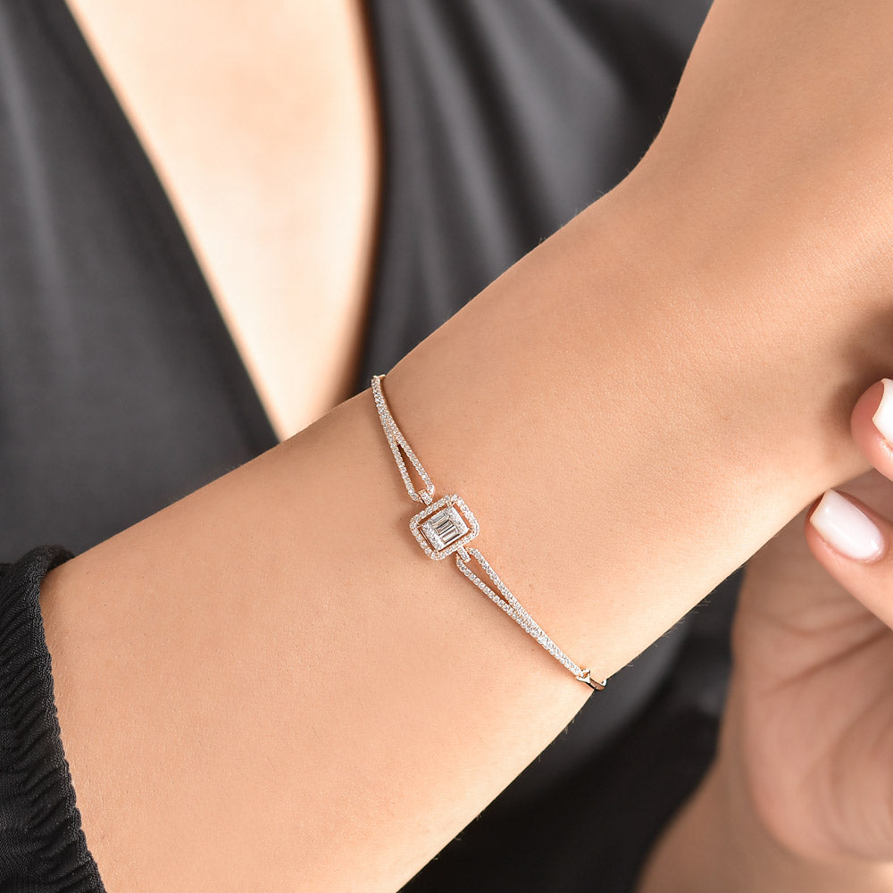 0.61 ct. Baguette Diamantarmband