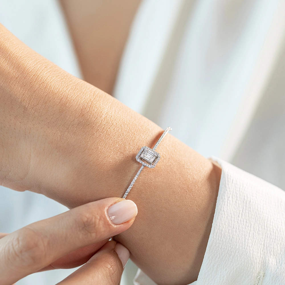 0.53 ct. Baguette Diamantarmband