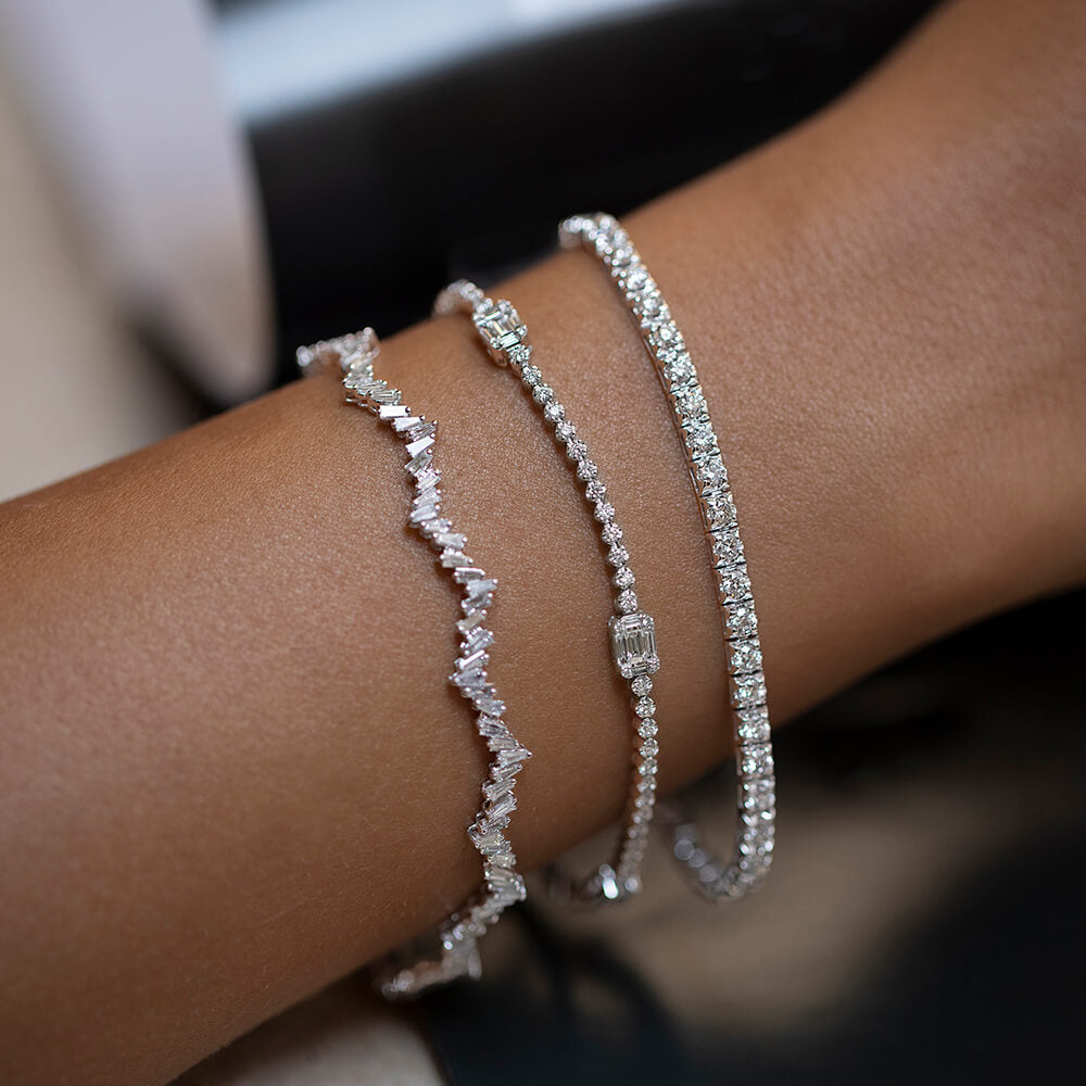 1.38 ct. Baguette Diamantarmband