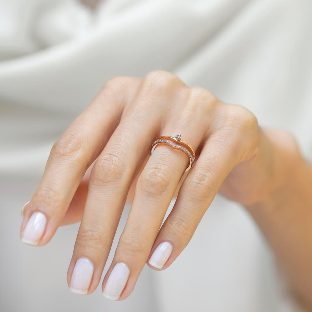 0.21 ct. Duet Diamond Ring