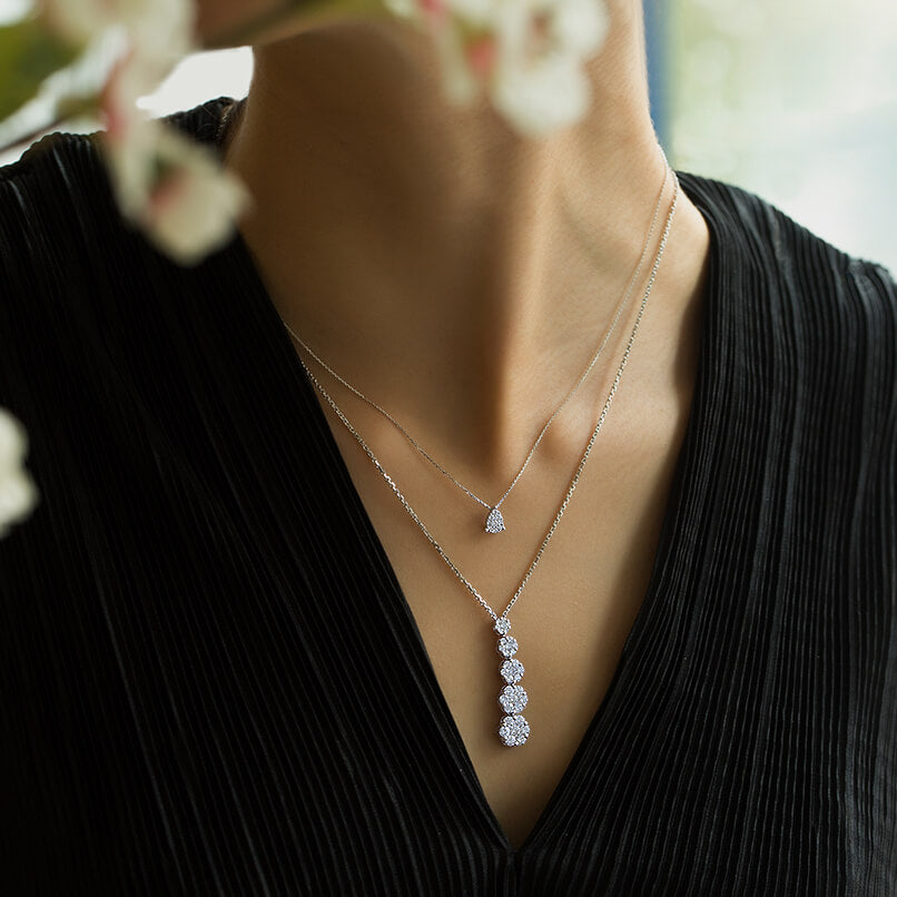 0.14 ct. Design Diamant Halskette