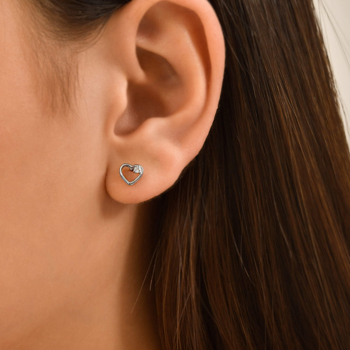 0.07 ct. Herz Diamant Ohrstecker