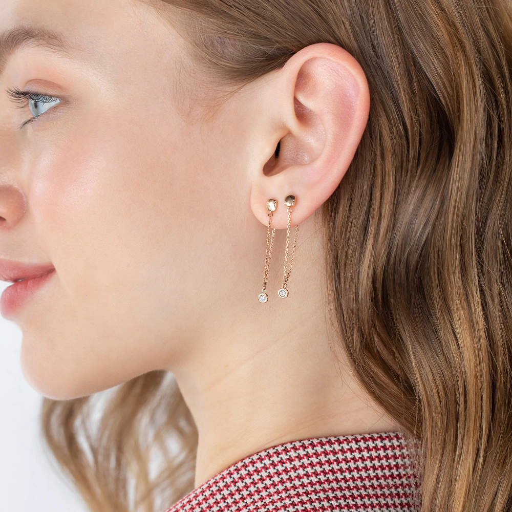 0.05 ct. Design Diamond Earrings