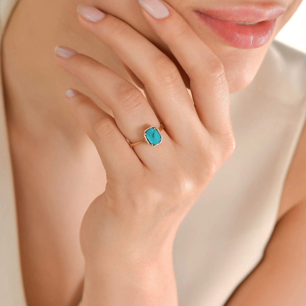 1.06 ct. Türkis Ring