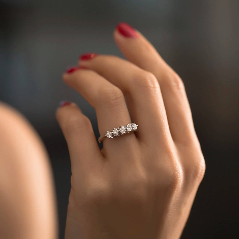 0.50 ct. Fünfstein Diamantring