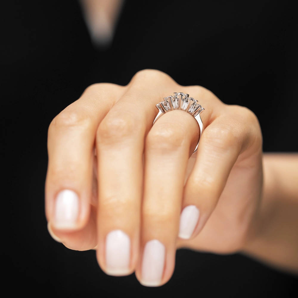 0.50 ct. Fünfstein Diamantring