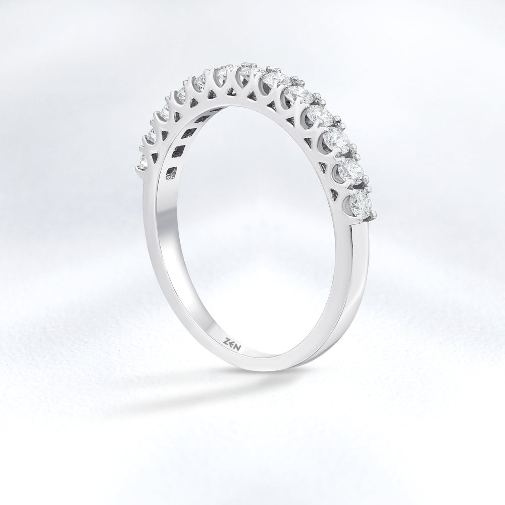 0.40 ct. Halbmemoire Diamantring