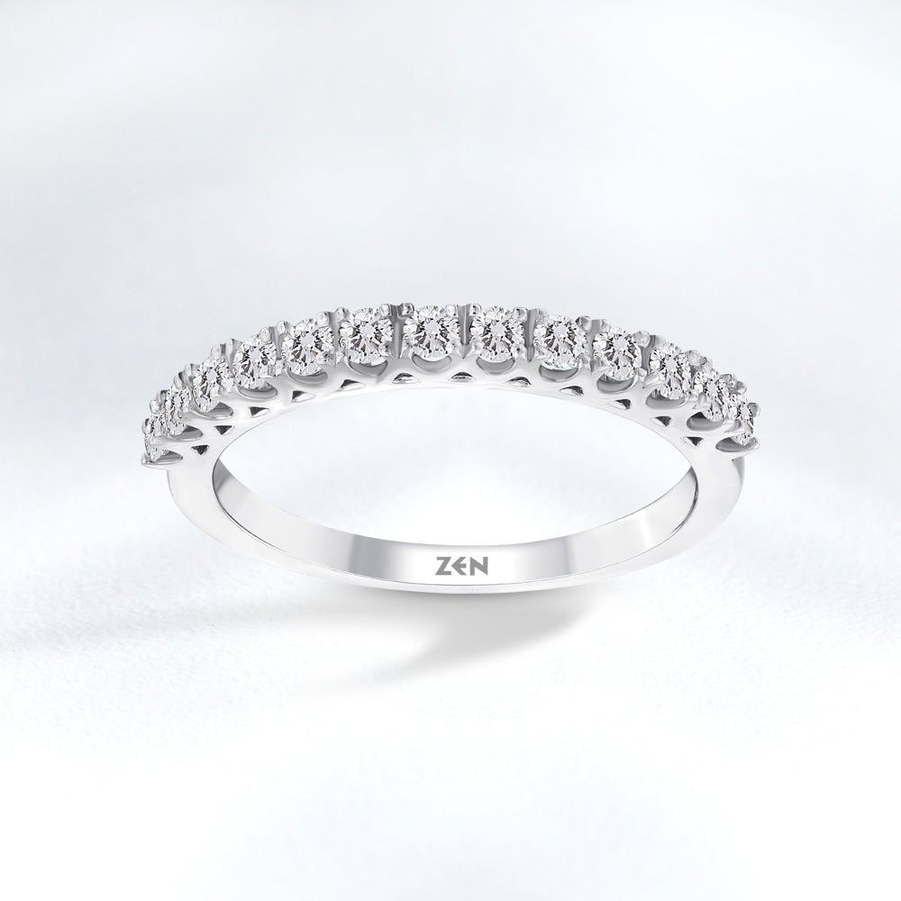 0.40 ct. Halbmemoire Diamantring