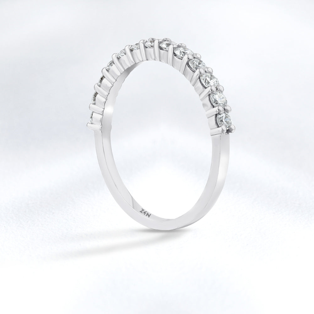 0.55 ct. Halbmemoire Diamantring