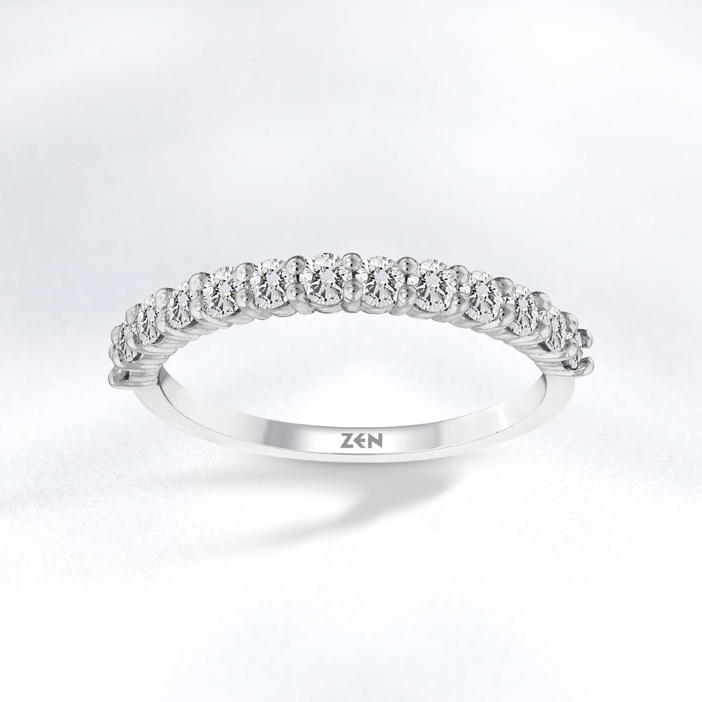 0.55 ct. Halbmemoire Diamantring