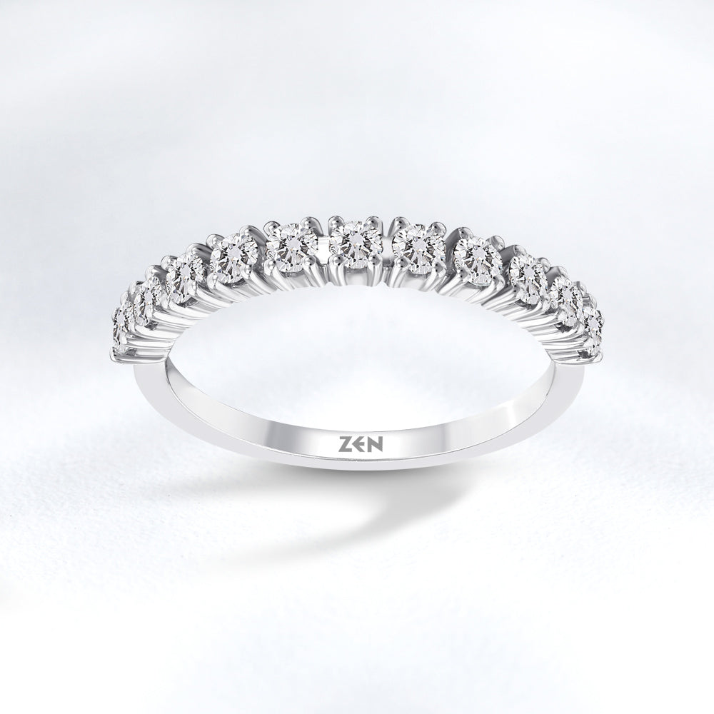 0.50 ct. Halbmemoire Diamantring