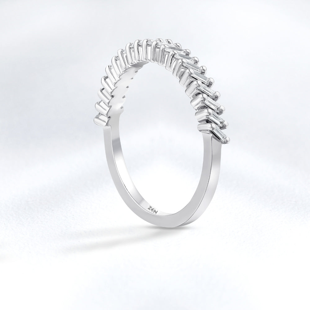 0.18 ct. Halbmemoire Diamantring