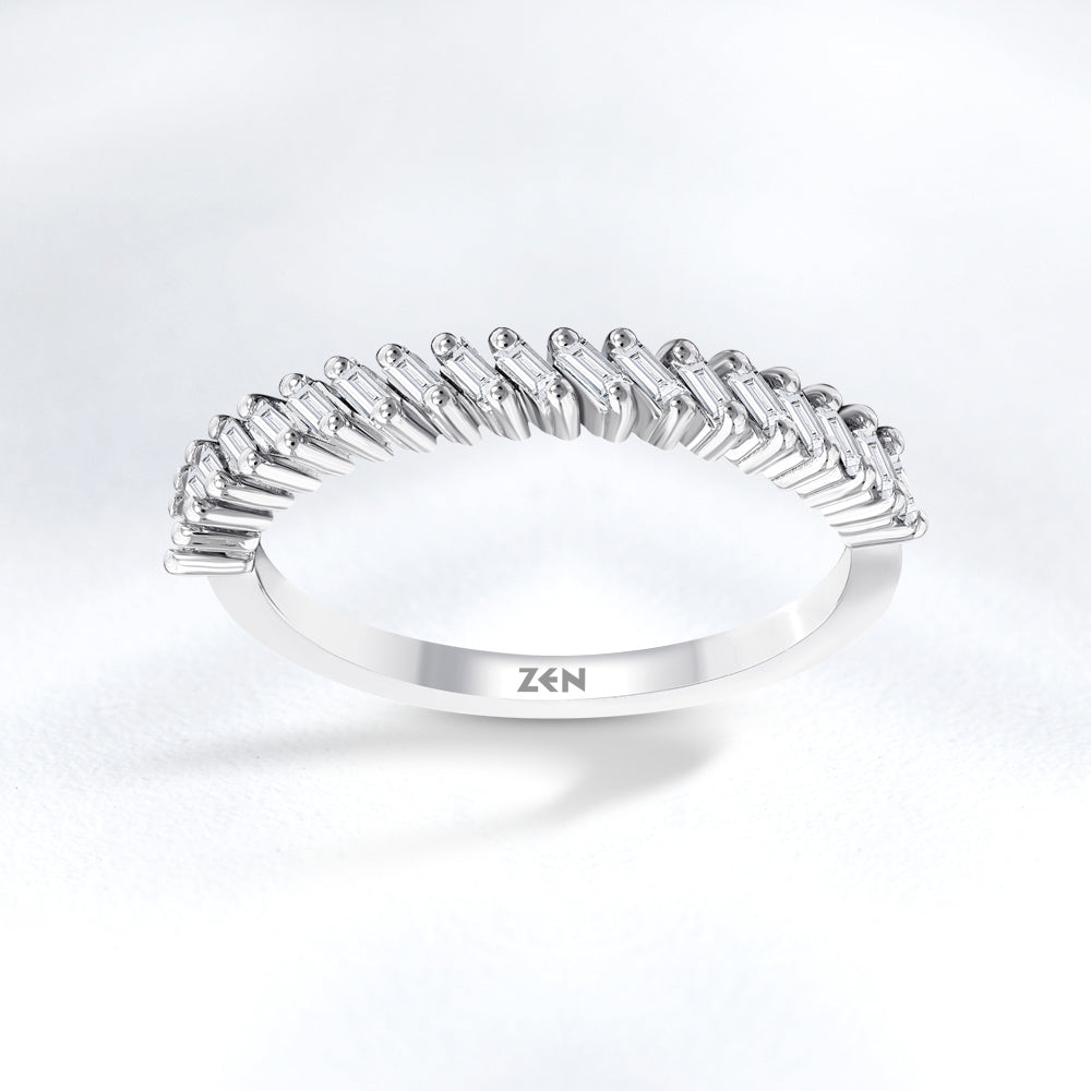 0.18 ct. Halbmemoire Diamantring