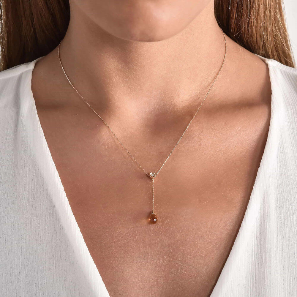1.27 ct. Citrin Halskette