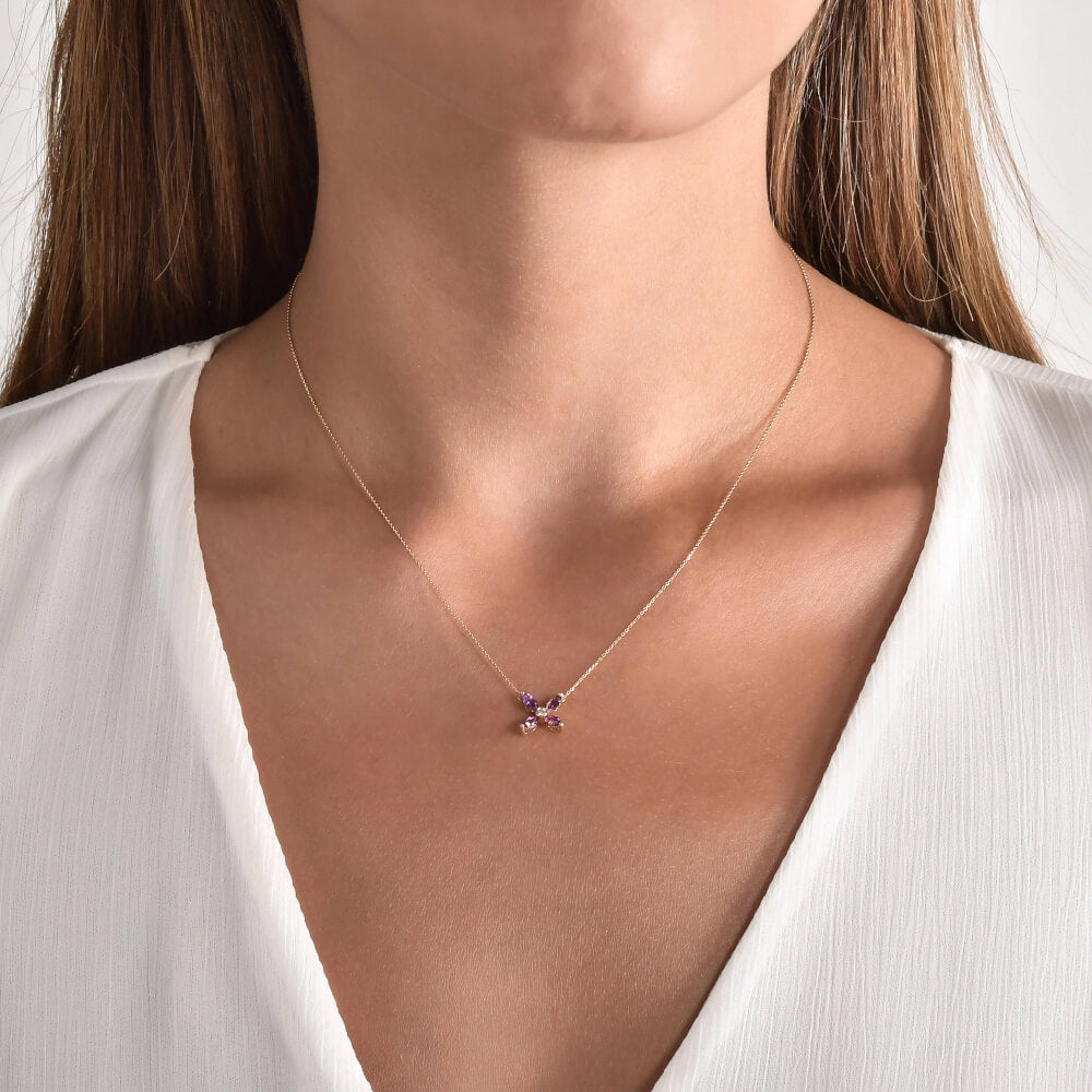0.52 ct. Amethyst Halskette