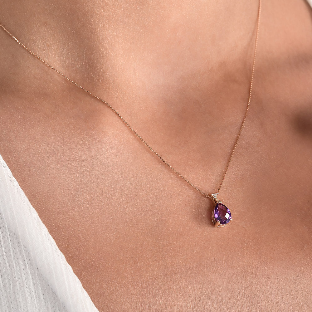 0.93 ct. Amethyst Halskette