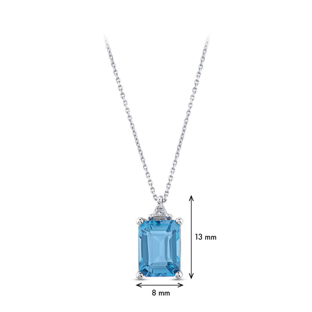 2.24 ct. Blue Topaz Necklace
