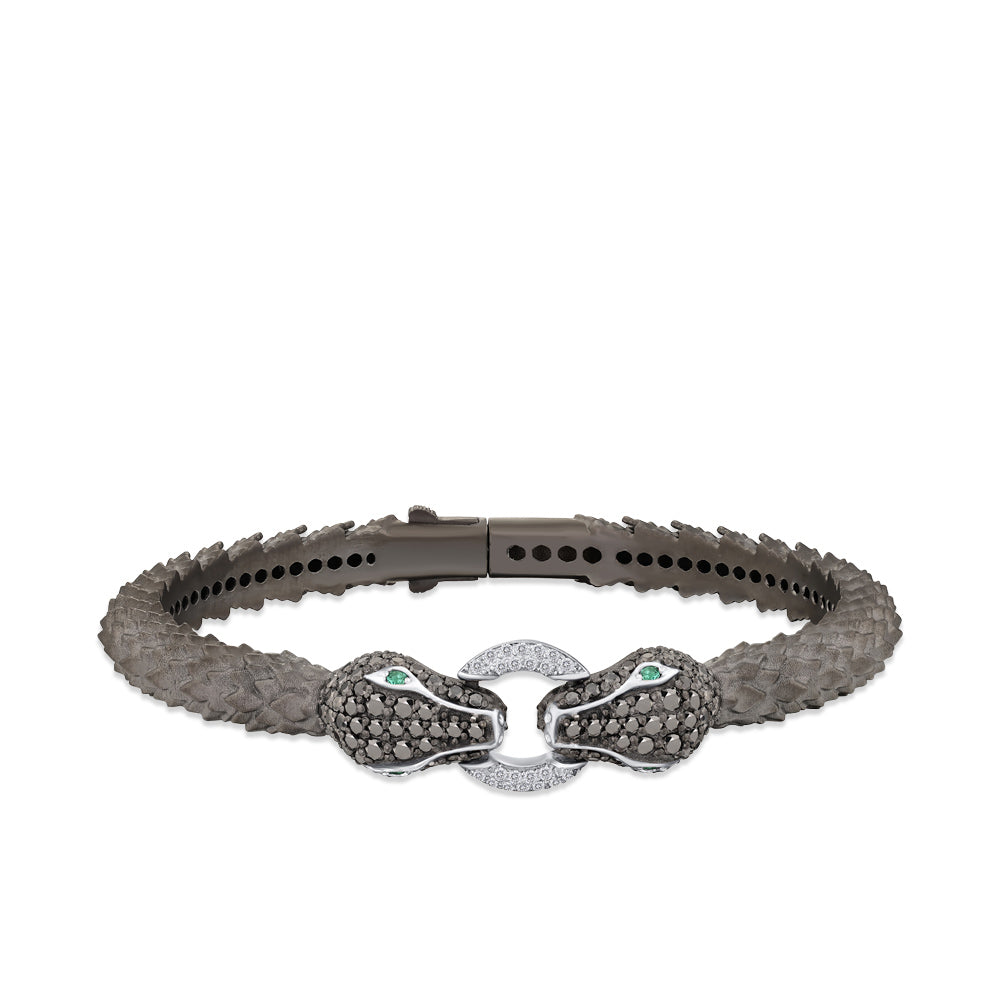 2.52 ct. Men Silver Diamond Bracelet