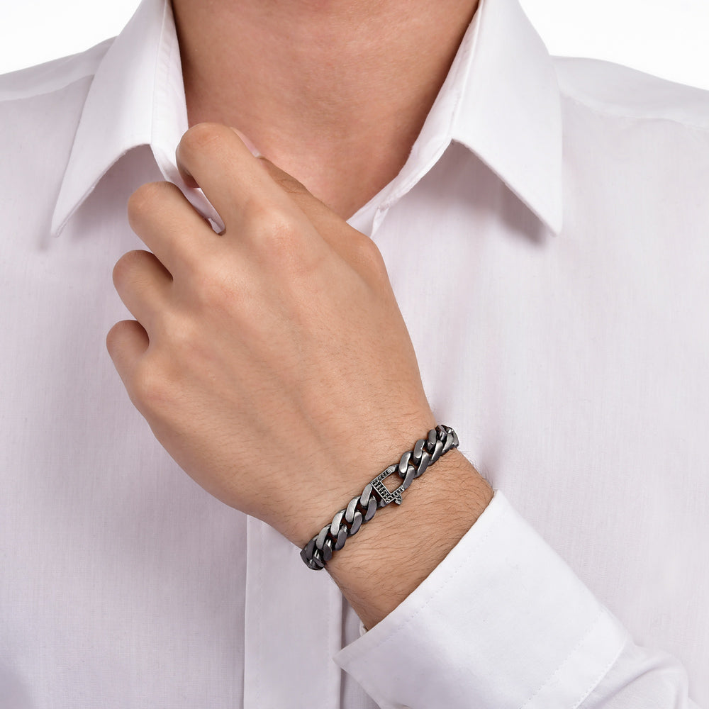 Buchstabe Ç Silberarmband