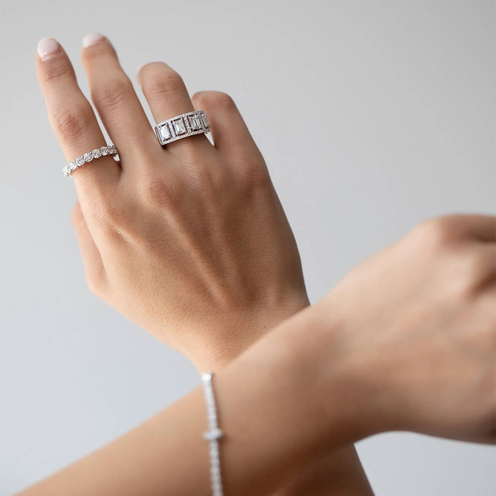 3.50 ct. Memoire Diamantring