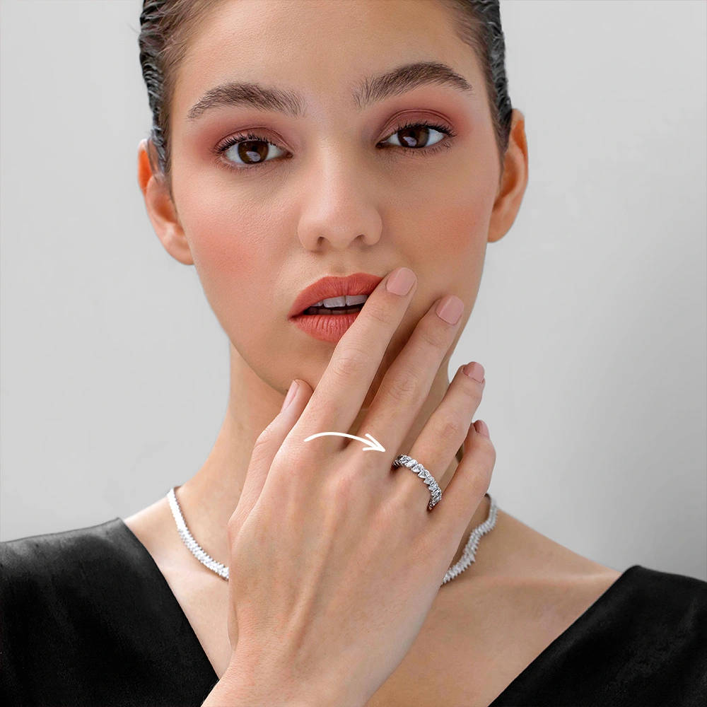 3.20 ct. Memoire Diamantring