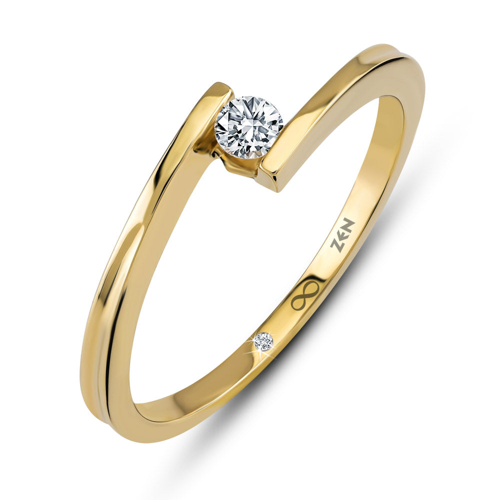0.09 ct. Solitär Diamant Verlobungsring