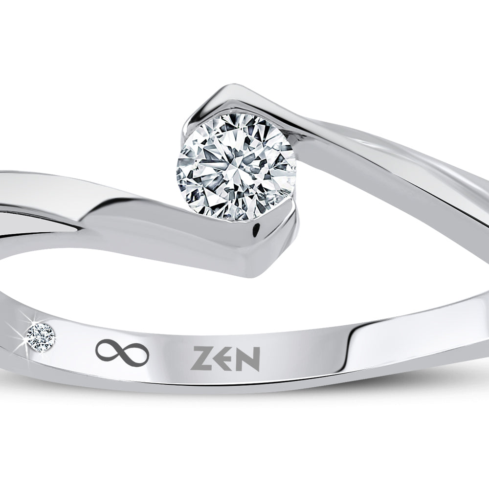 0.14 ct. Solitär Diamant Verlobungsring