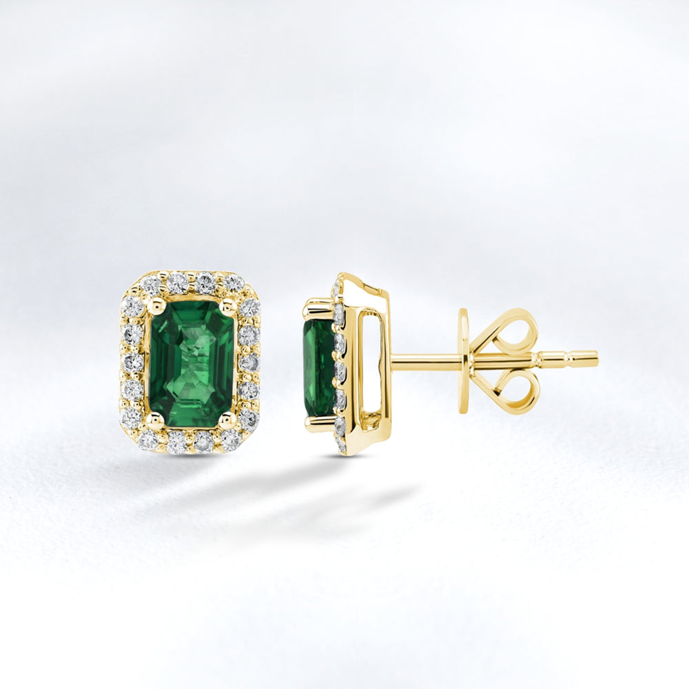 1.77 ct. Smaragd Ohrstecker