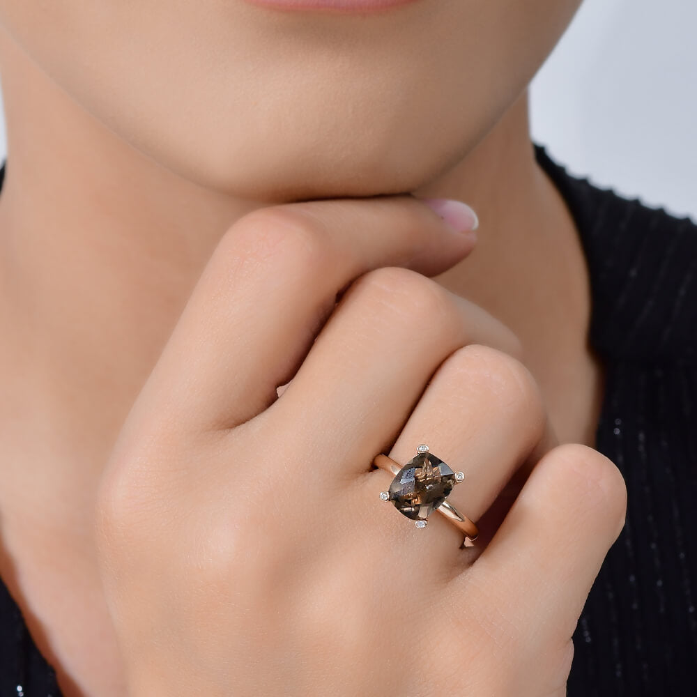 2.43 ct. Rauchquarz Ring