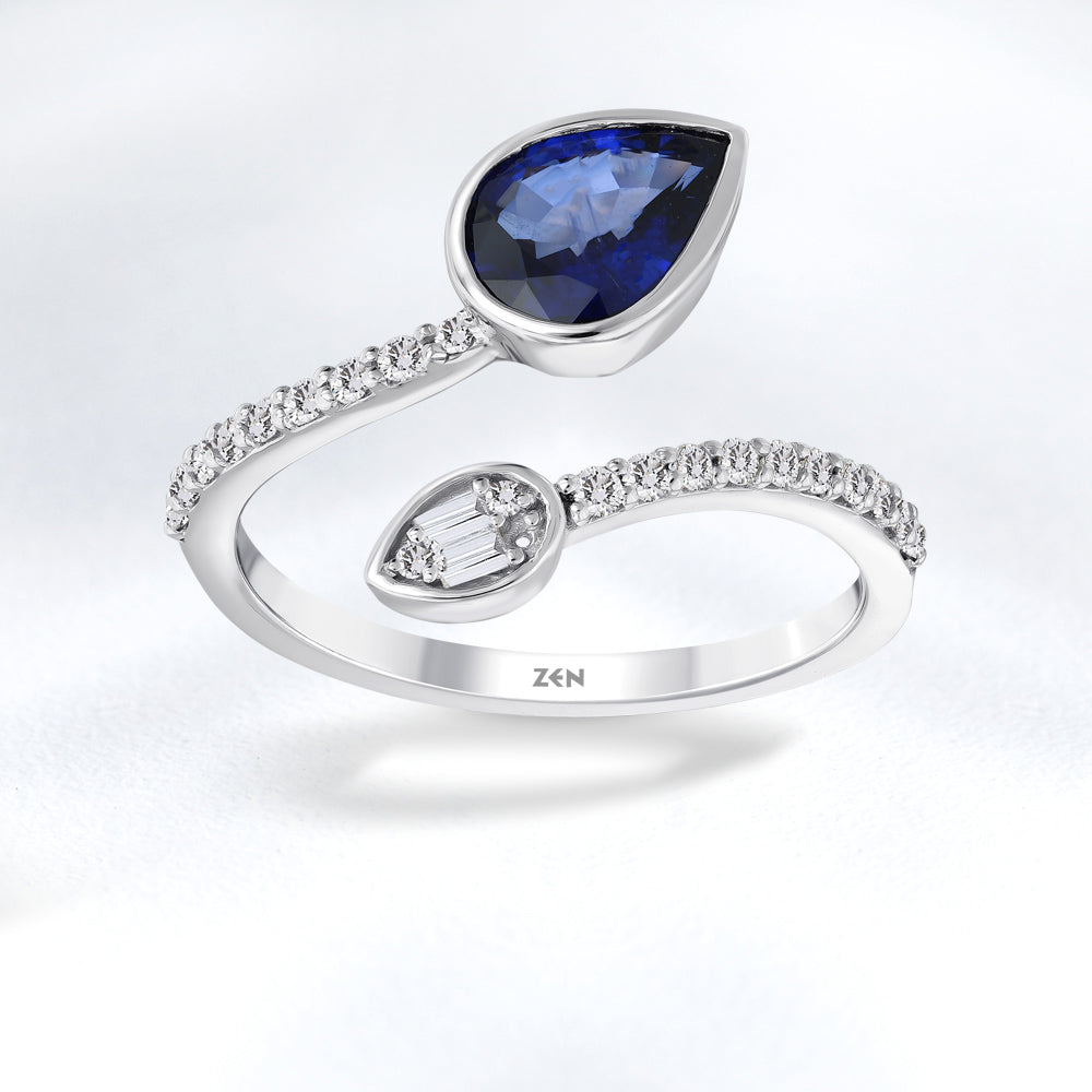 1.09 ct. Saphir Ring