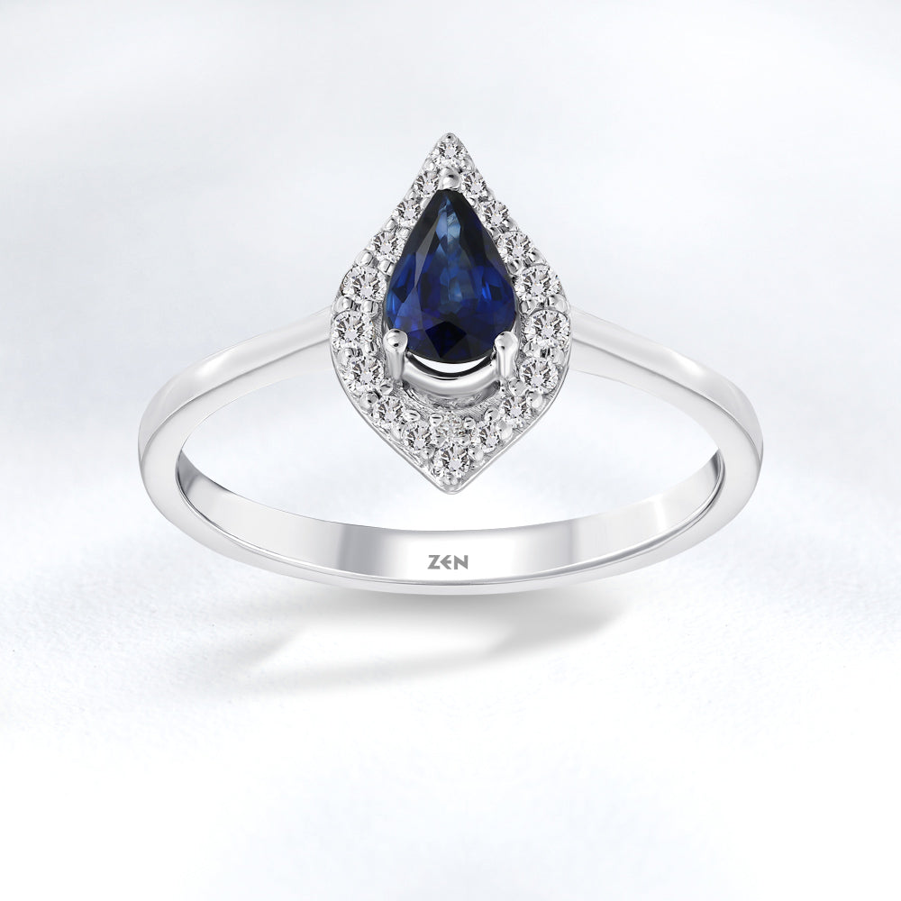 0.47 ct. Saphir Ring