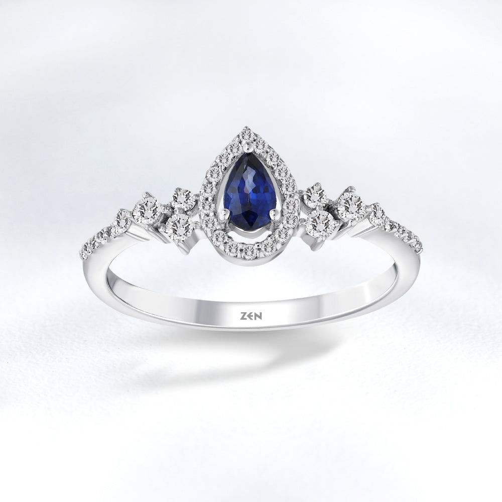0.42 ct. Saphir Ring