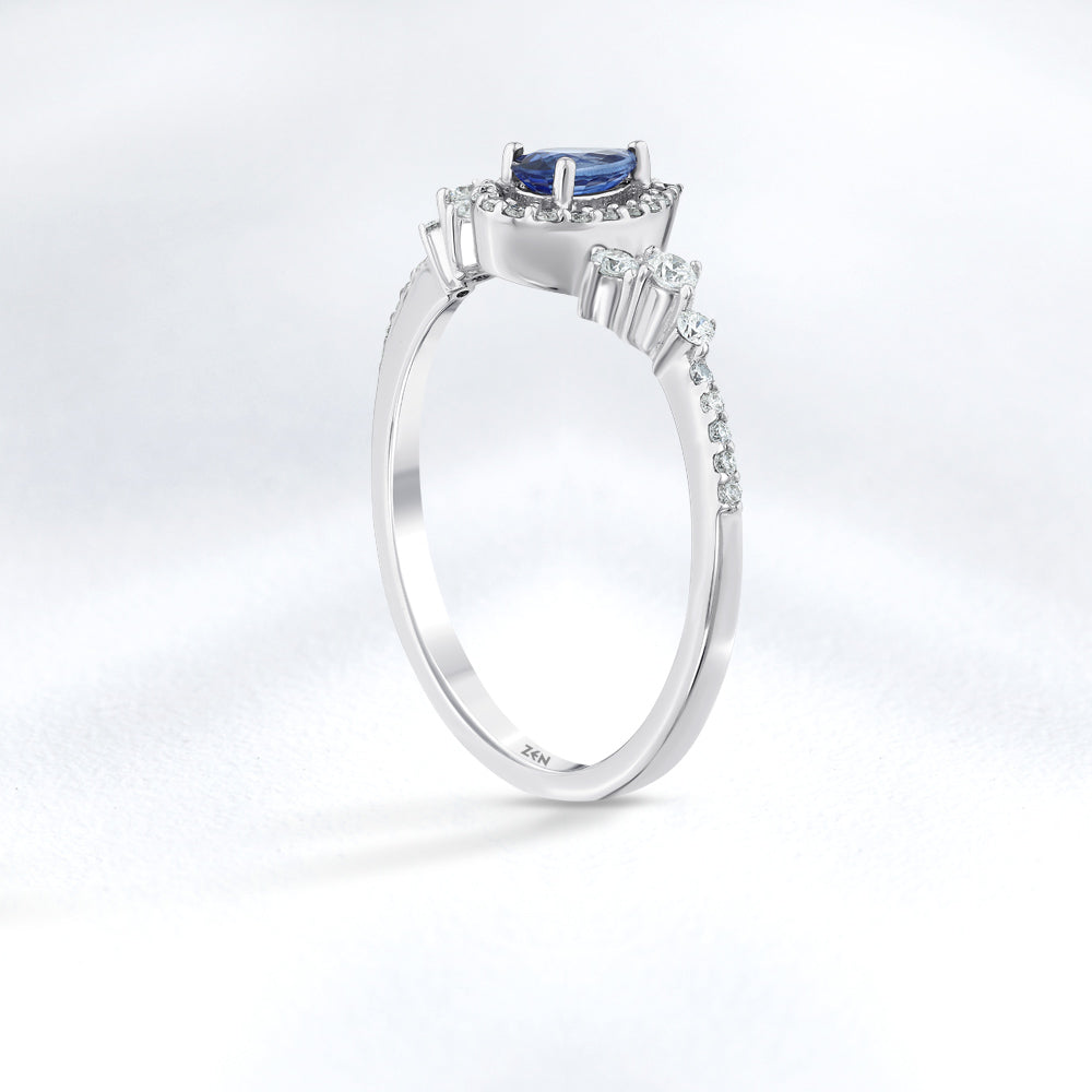 0.42 ct. Saphir Ring