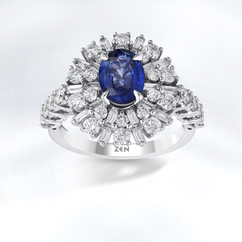 2.50 ct. Saphir Ring