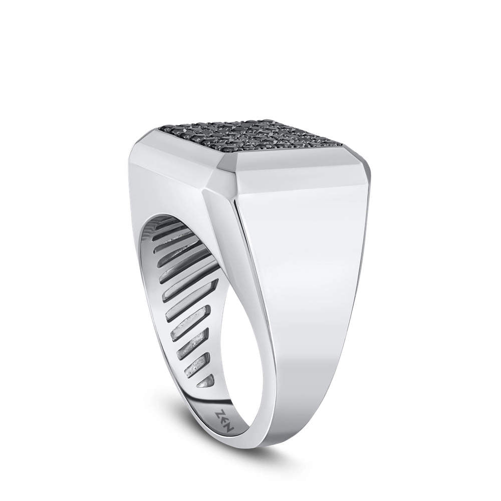0.90 ct. Men Silver Ring