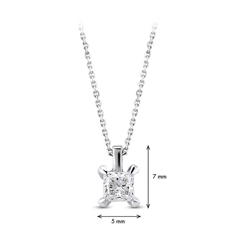 0.20 ct. Solitär Diamant Halskette
