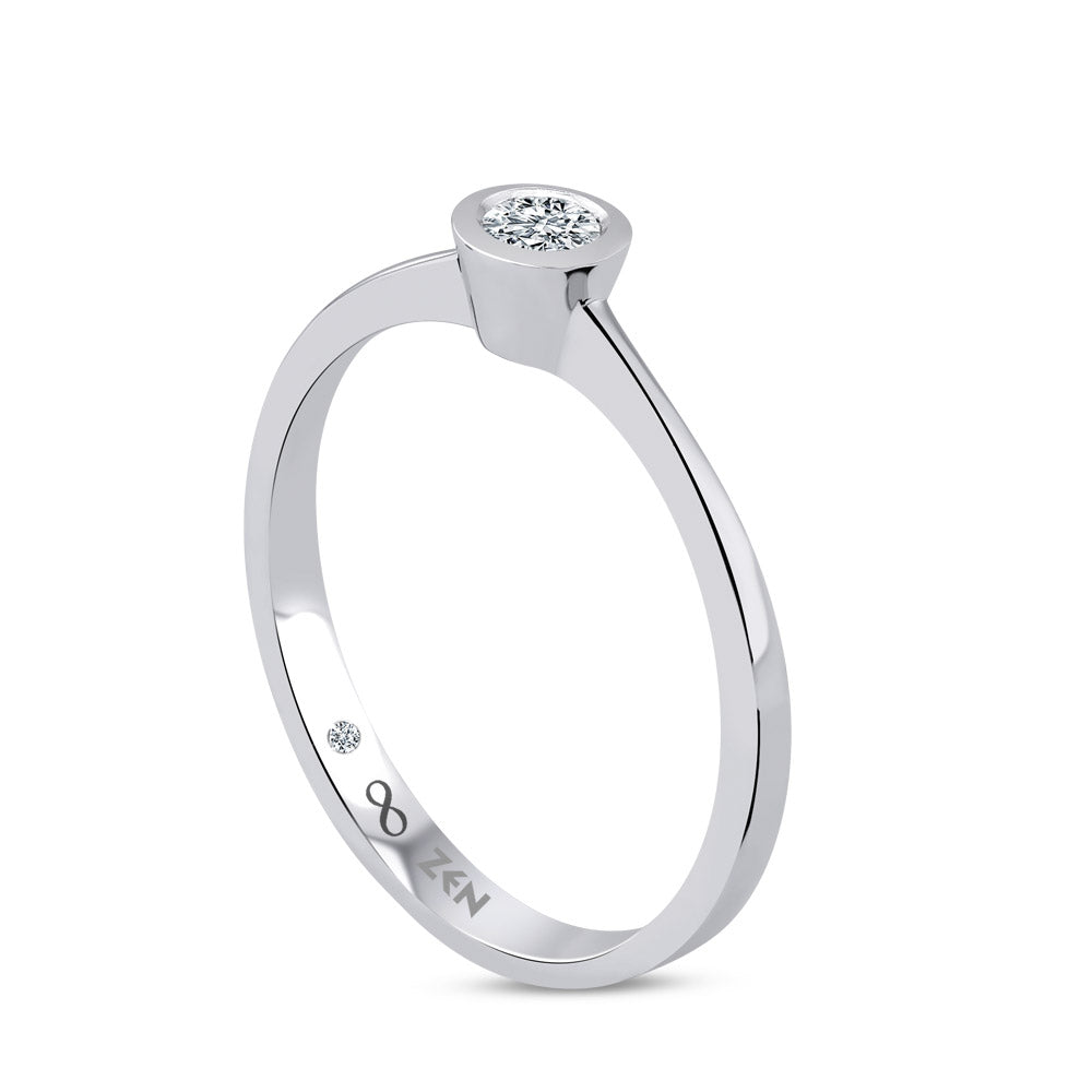 0.11 ct. Solitär Diamant Verlobungsring