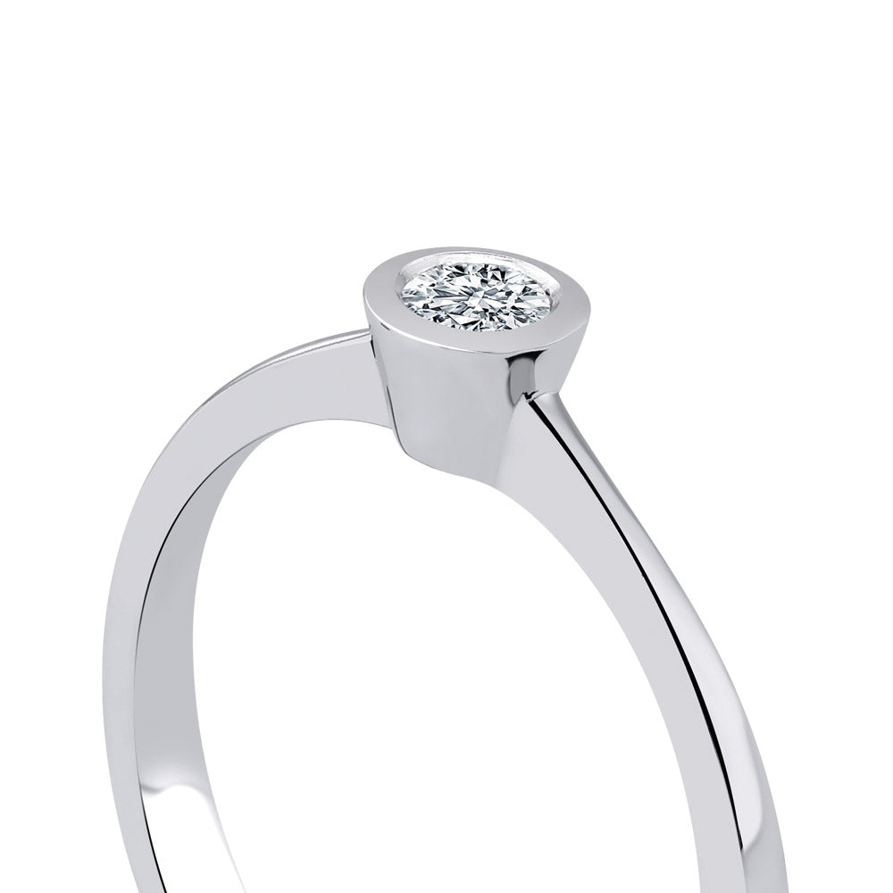 0.11 ct. Solitär Diamant Verlobungsring