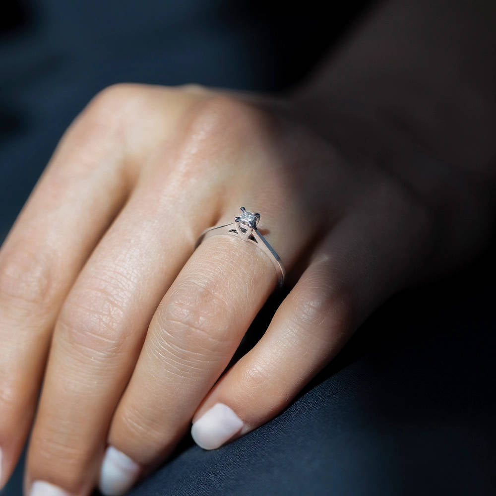0.10 ct. Solitaire Diamond Engagement Ring