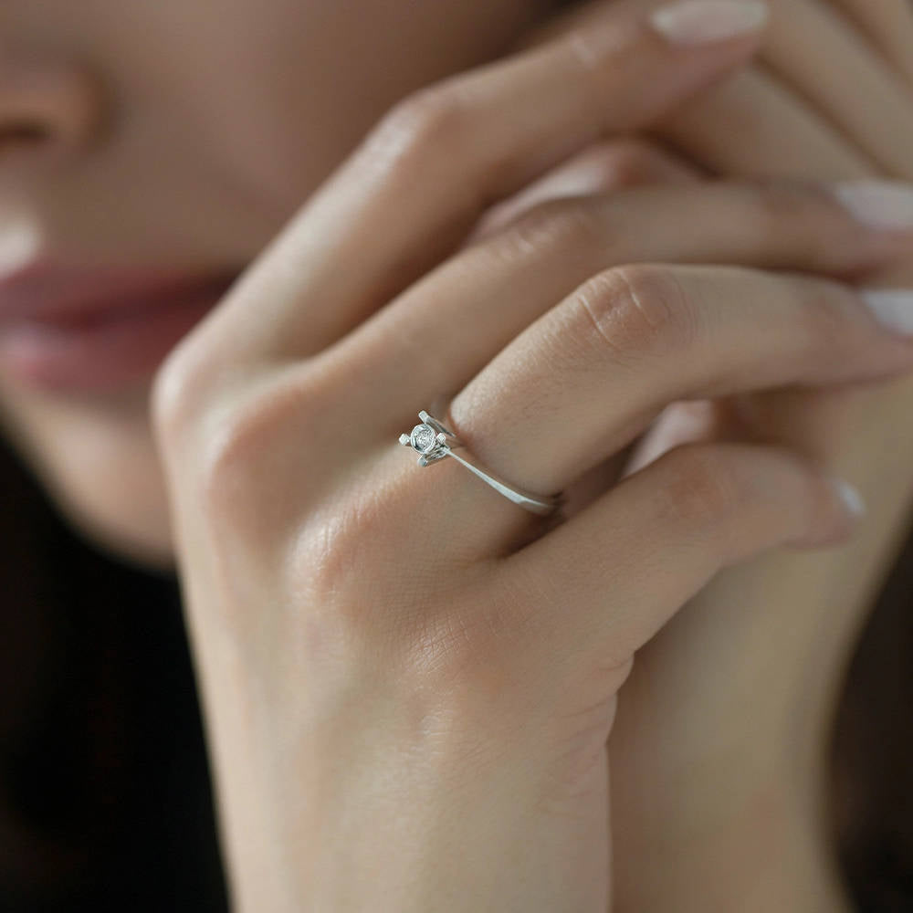 0.05 ct. Solitaire Diamond Engagement Ring