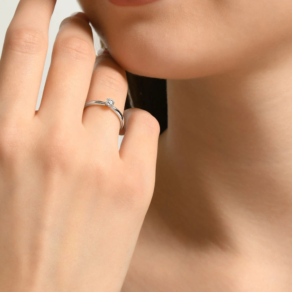 0.21 ct. Solitär Diamant Verlobungsring