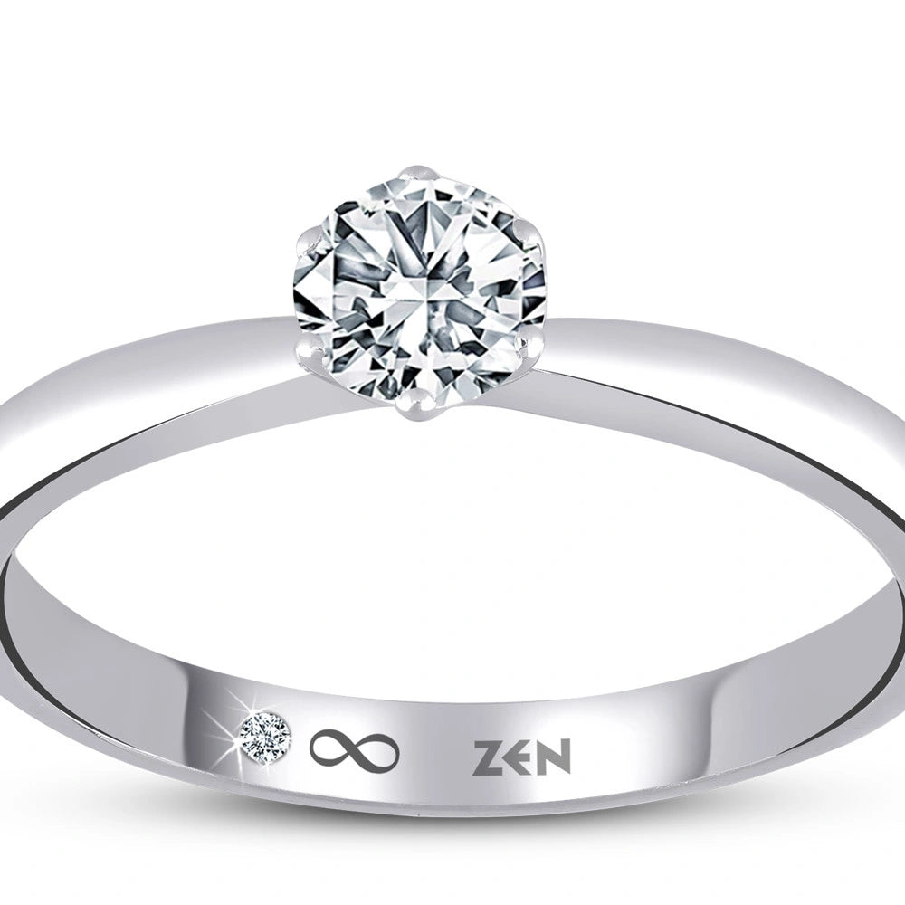 0.41 ct. Solitär Diamant Verlobungsring