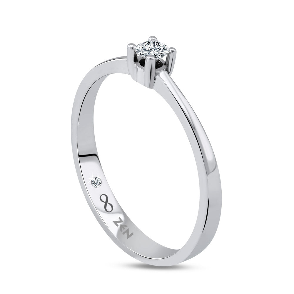 0.16 ct. Solitär Diamant Verlobungsring