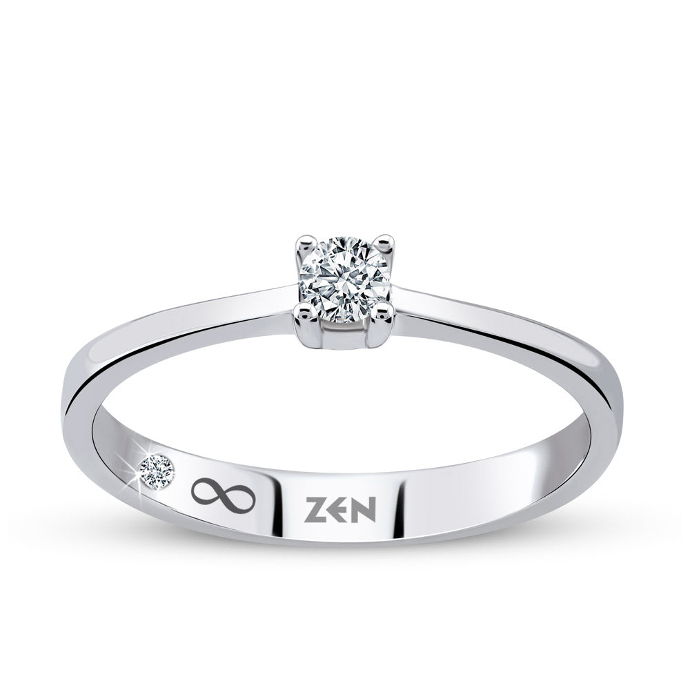 0.16 ct. Solitär Diamant Verlobungsring