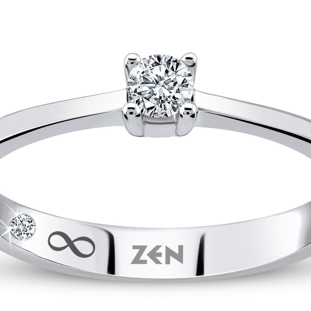 0.16 ct. Solitär Diamant Verlobungsring