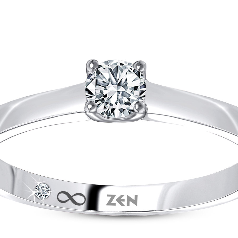0.21 ct. Solitär Diamant Verlobungsring