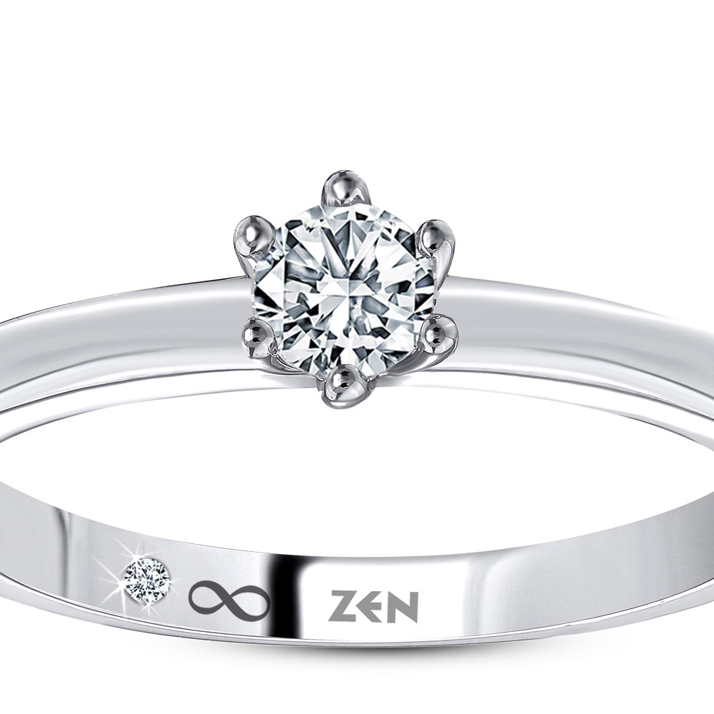0.41 ct. Solitär Diamant Verlobungsring
